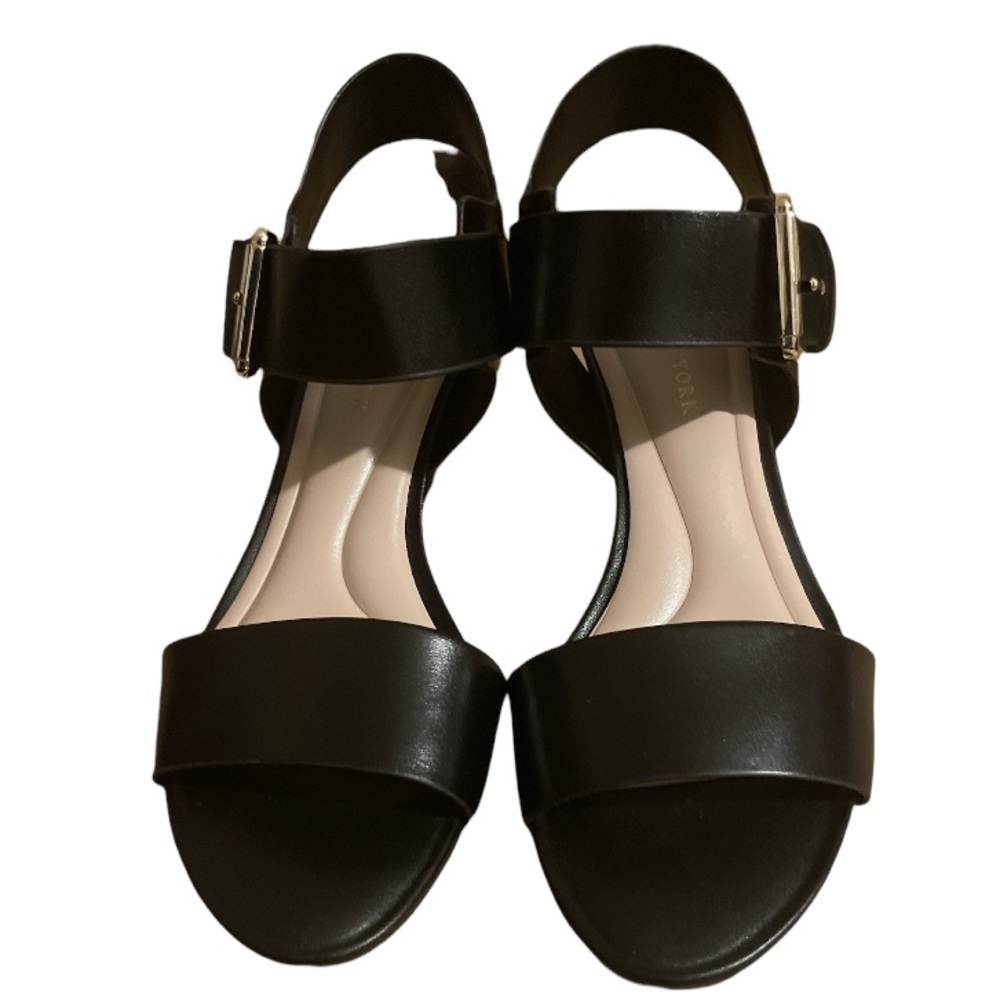 🛍️ NEW Preston & York Wedge Dress Sandals with Gold Hardware